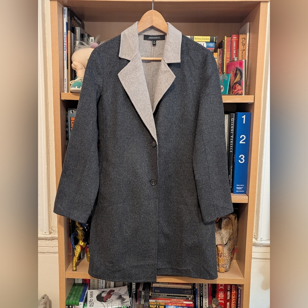 Neiman Marcus Cashmere Collection Double Faced Overcoat